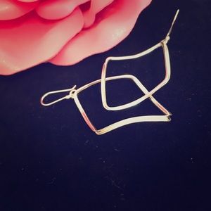 Sterling Silver Diamond-Shape Drop Earrings